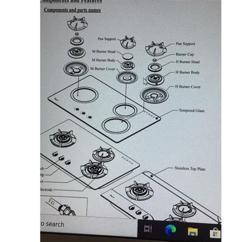 rinnai gas stove 2 burner spare parts